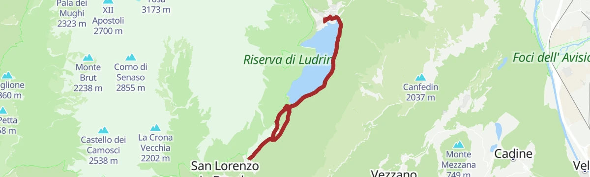 Route map: Molveno - Nembia